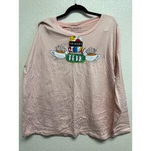 NWT FRIENDS Womens Pink Central Perk Pajama Set SIZE XL NEW WITH TAGS